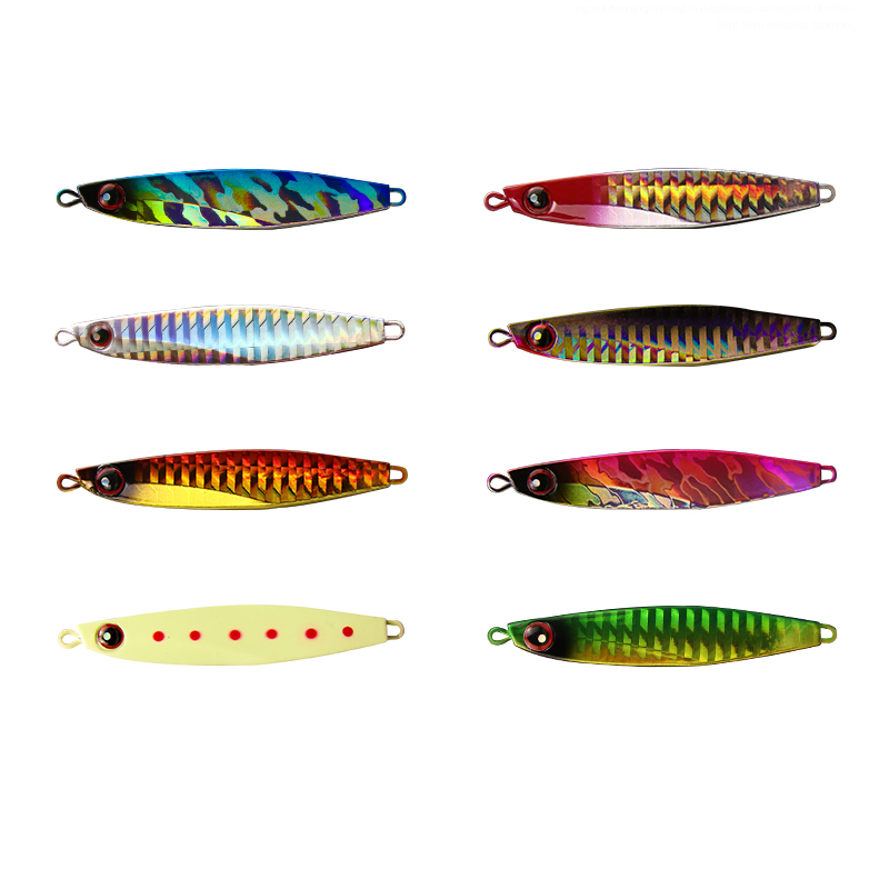 Sequined primary color small iron plate fishing lure