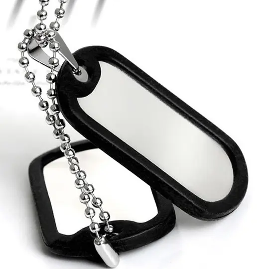 Military Brand Jewelry Men's Necklace Titanium Steel