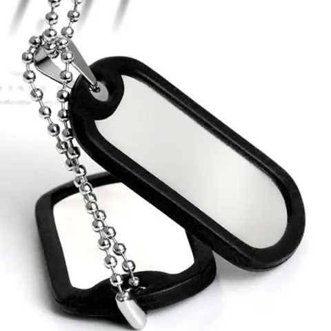 Military Brand Jewelry Men's Necklace Titanium Steel Pendant Stainless