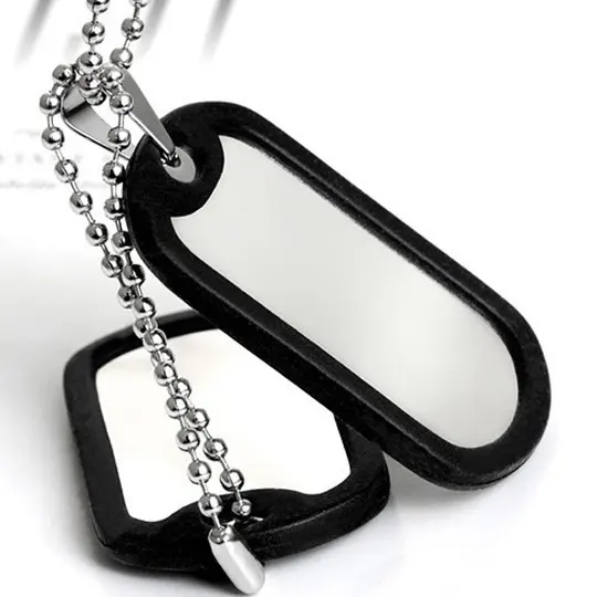 Military Brand Jewelry Men's Necklace Titanium Steel Pendant Stainless