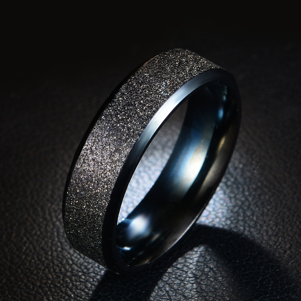 Frosted Individual Ring Stainless Steel Ring