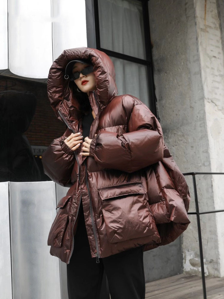 Glossy down jacket
