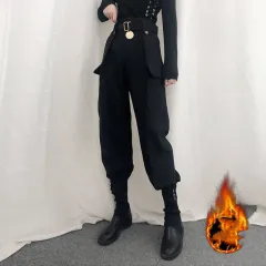 High-waisted strapping overalls for women - 8233Black Upset - View 1