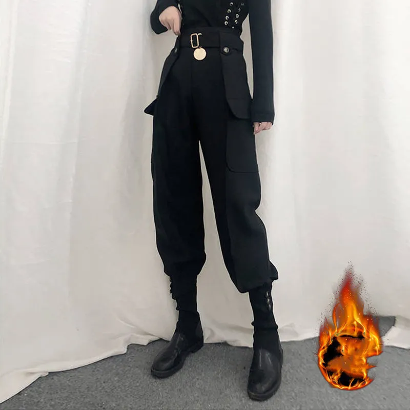 High-waisted strapping overalls for women - 8233Black Upset