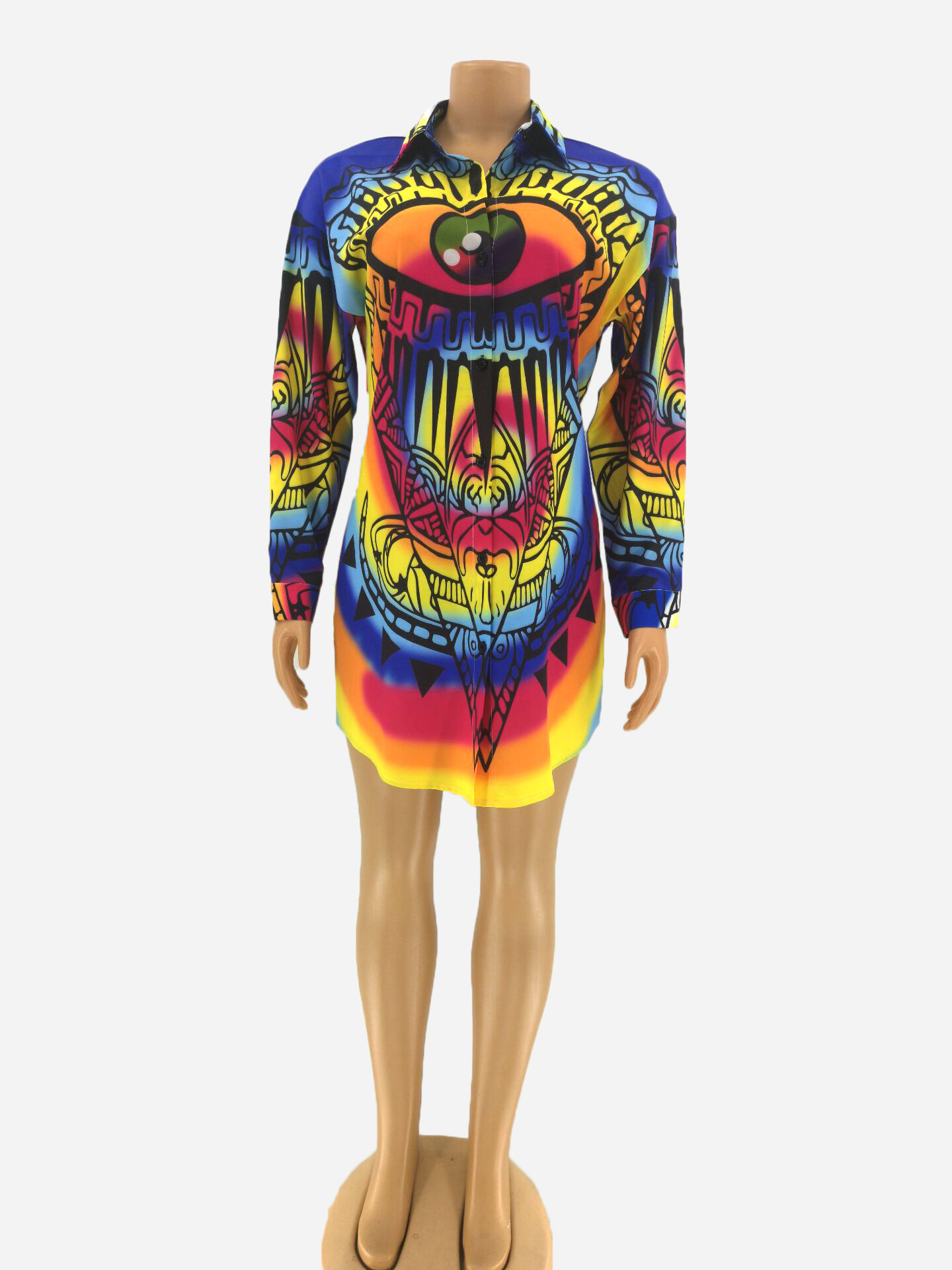 Women's fashion printed long shirt