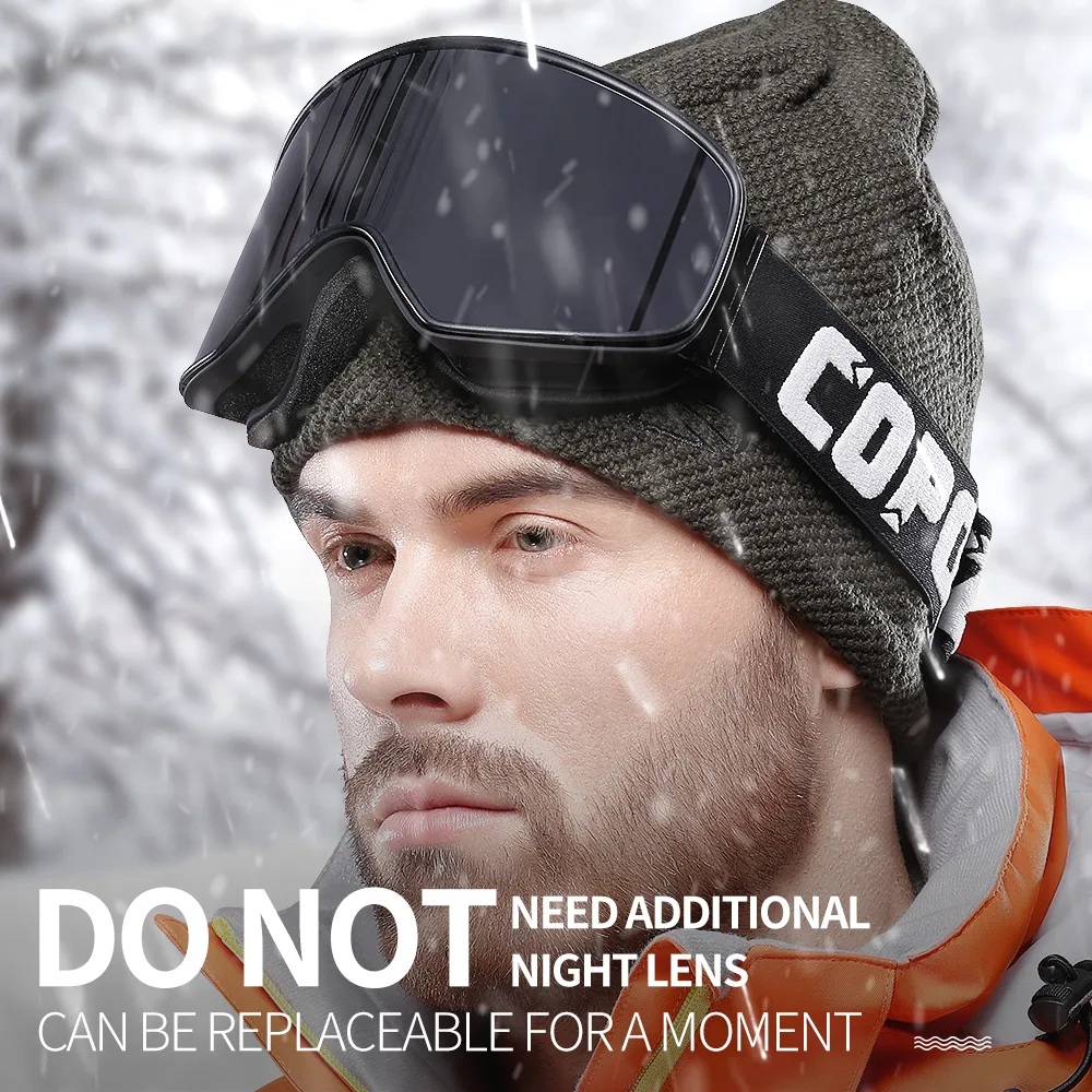 Magnet Myopia Night Vision Ski Goggles