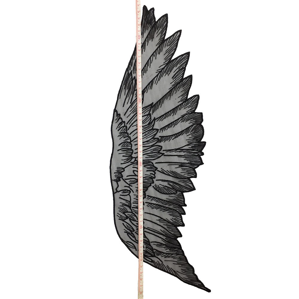 Black dress organza embroidery applique