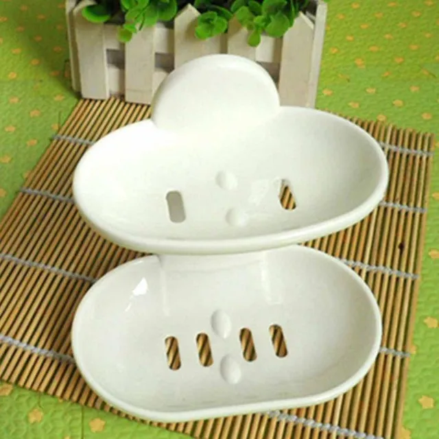 Drain soap tray soap box - White
