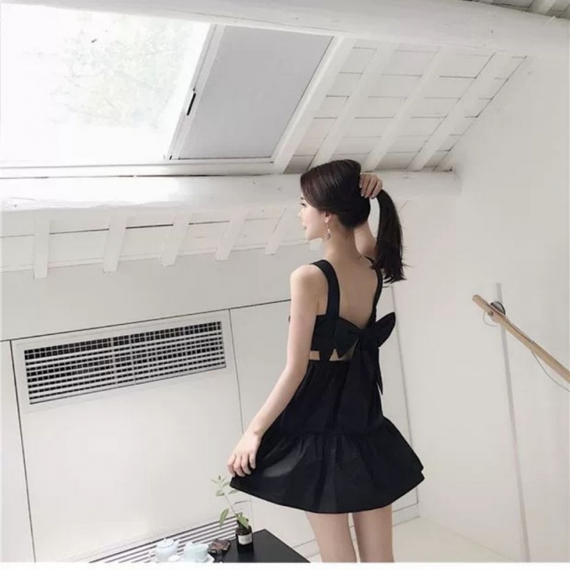French niche female summer sexy suspender dress