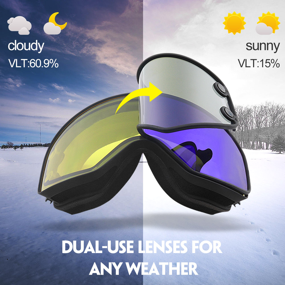 Magnet myopia night vision ski goggles — foto 6