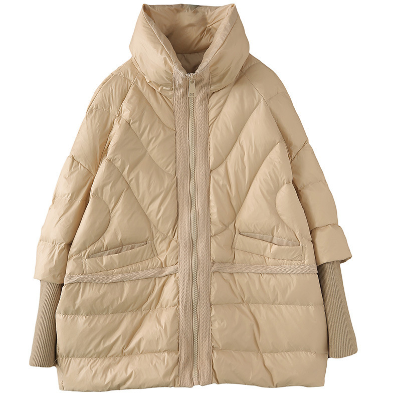 Thickened white duck down coat