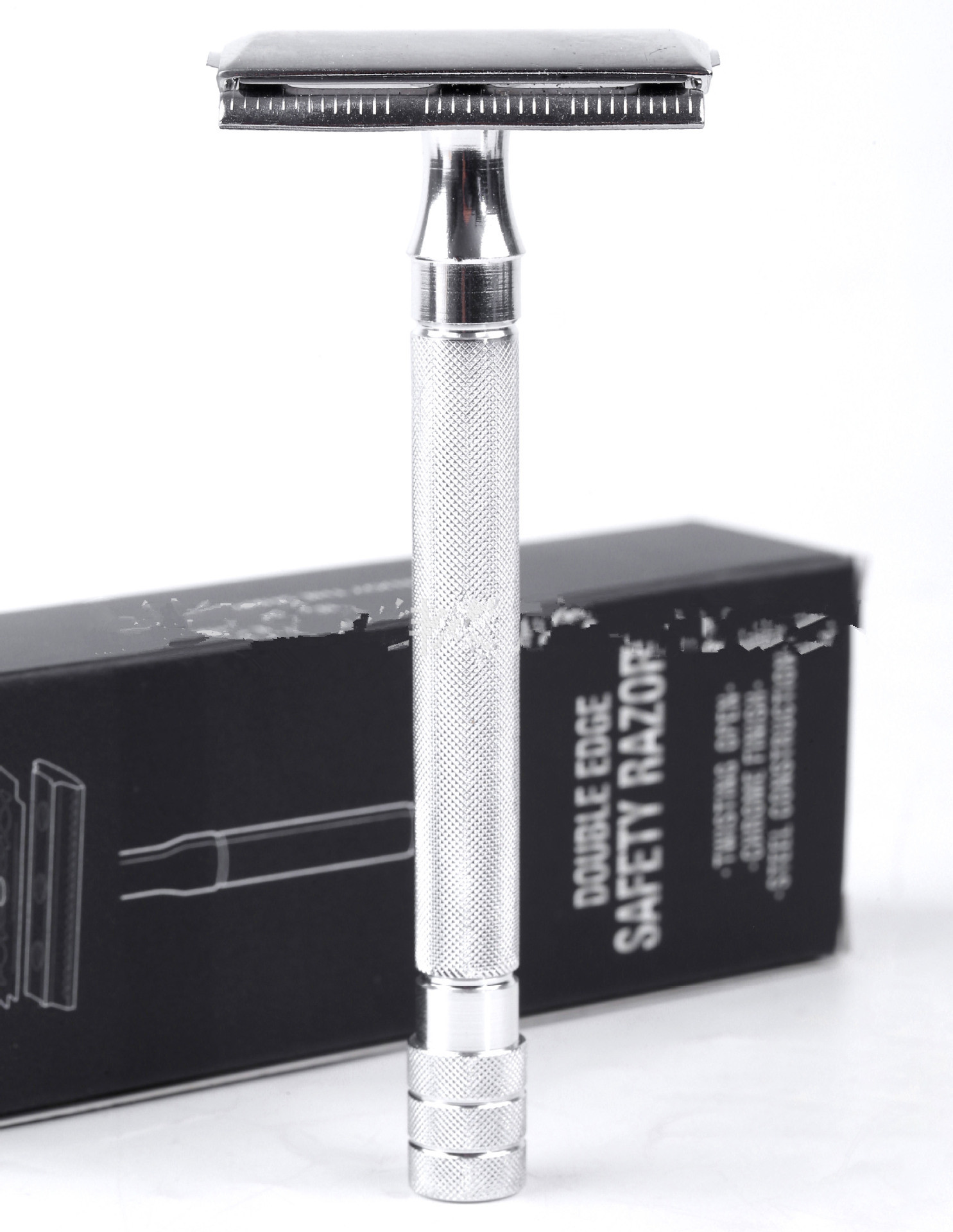 Vintage Manual Safety Metal Shaver with Brush