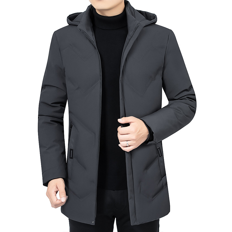Mid-length Middle-aged Father's Down Padded Jacket