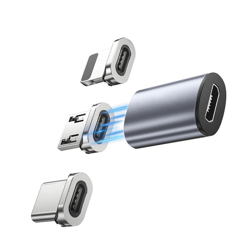 Three-in-one magnetic adapter