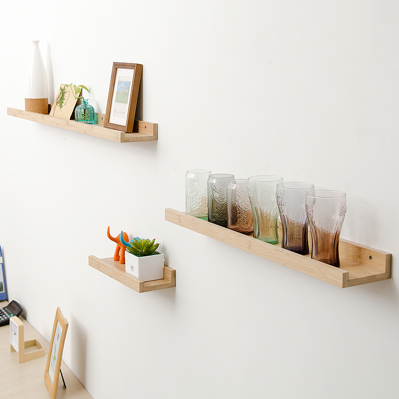 U-Shaped Bamboo Wall Shelf, picture 2 of 3