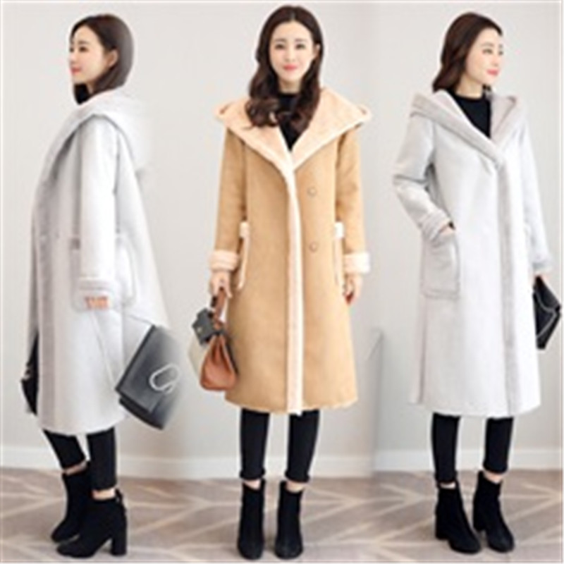 Pure color deerskin velvet coat cotton jacket
