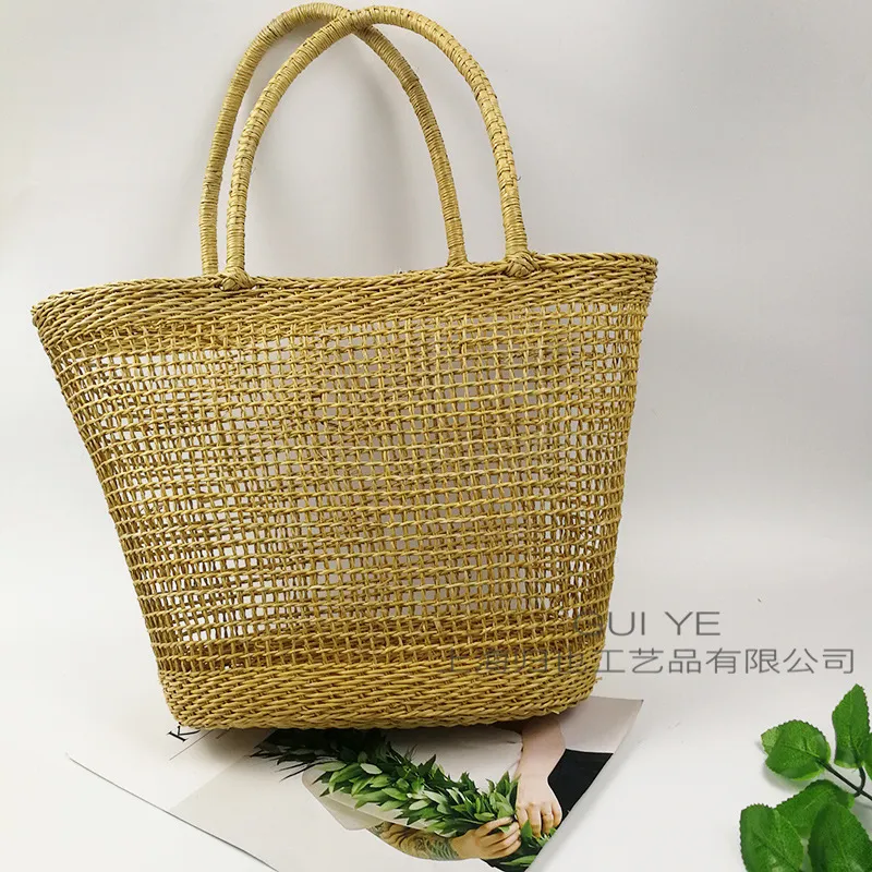 Mesh Rope Straw Bag Shoulder Bag for Women - Straw Bag