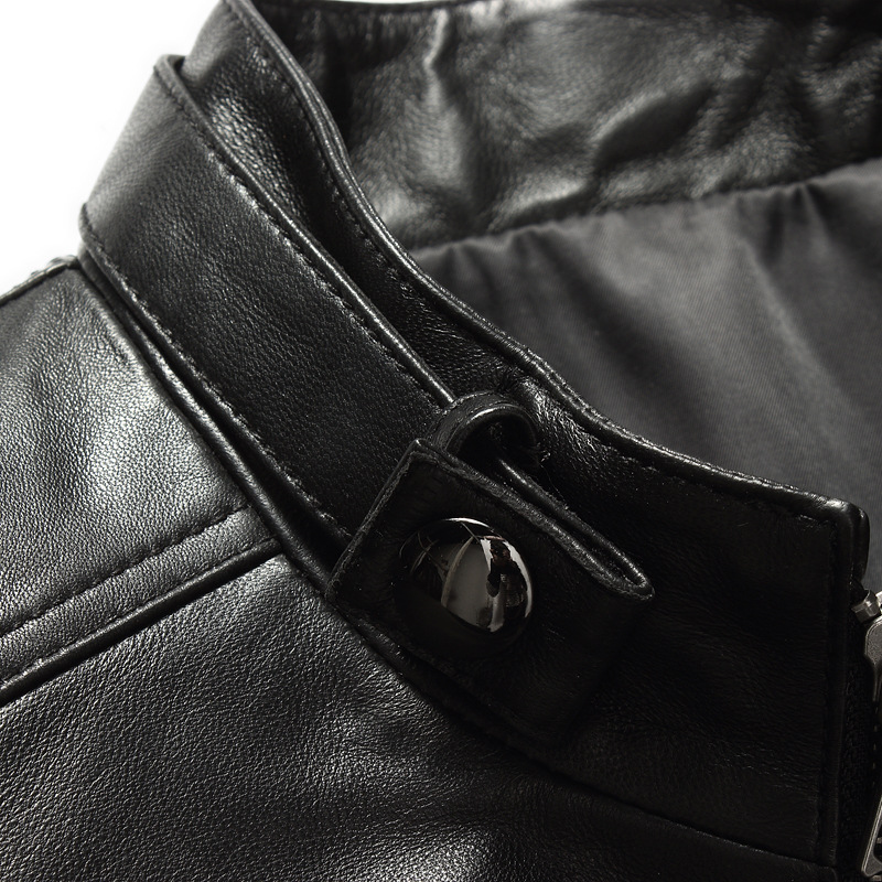 Men's leather leather jacket