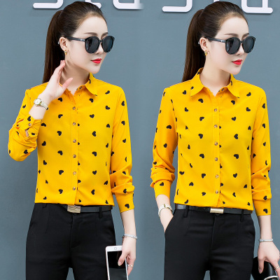 Women's long-sleeved chiffon shirt