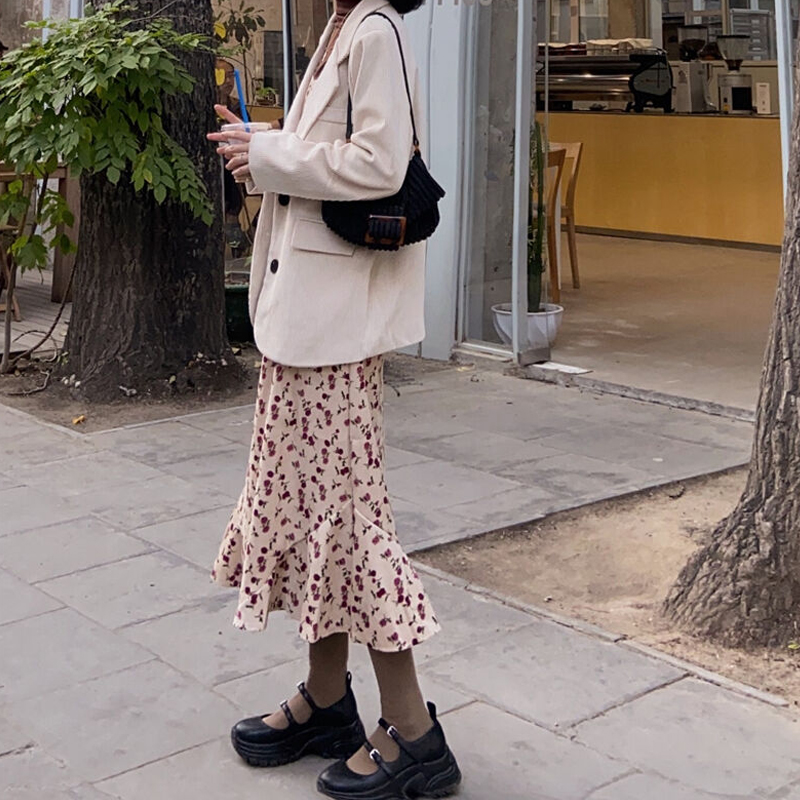Mid-length floral dress