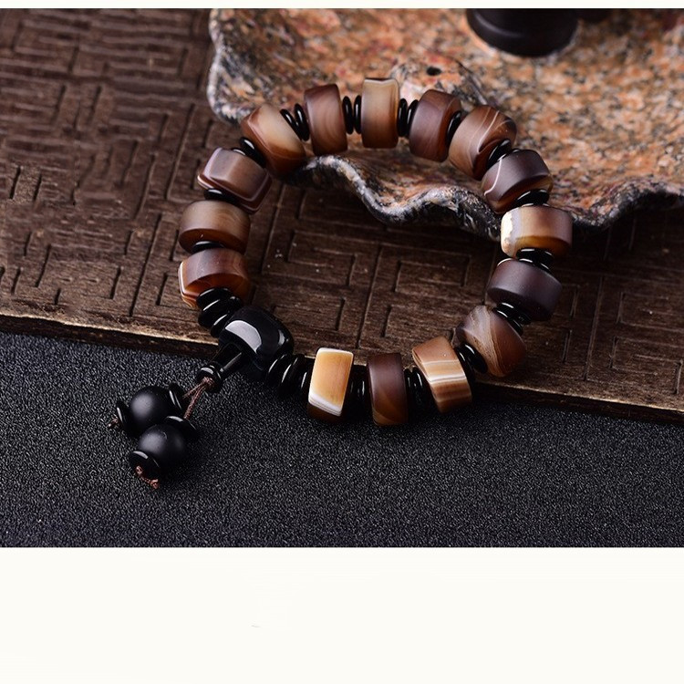 Natural sardonyx men's bracelet