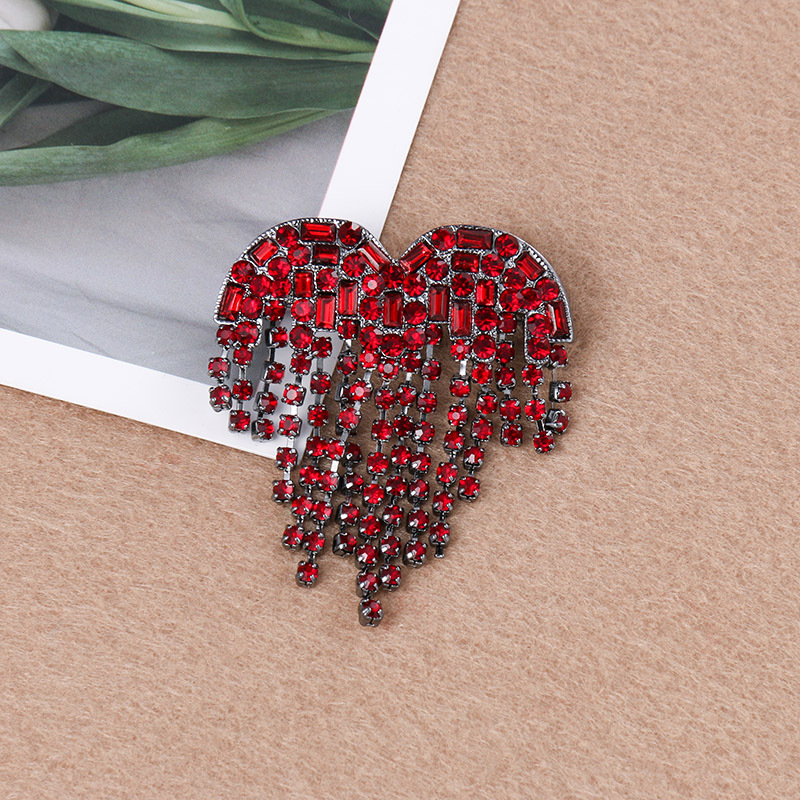 Heart Tassel Brooch, picture 3 of 4