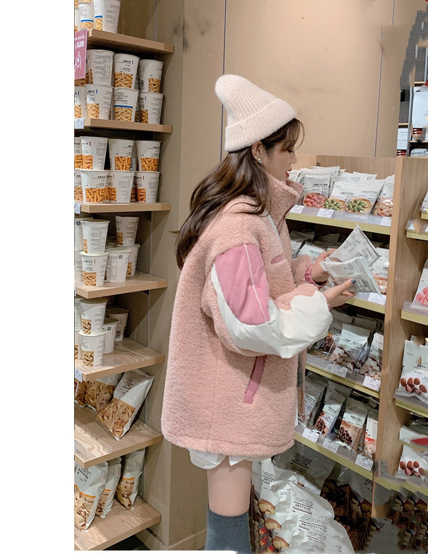 Cashmere Thickened Lambskin Coat Women's Loose Top