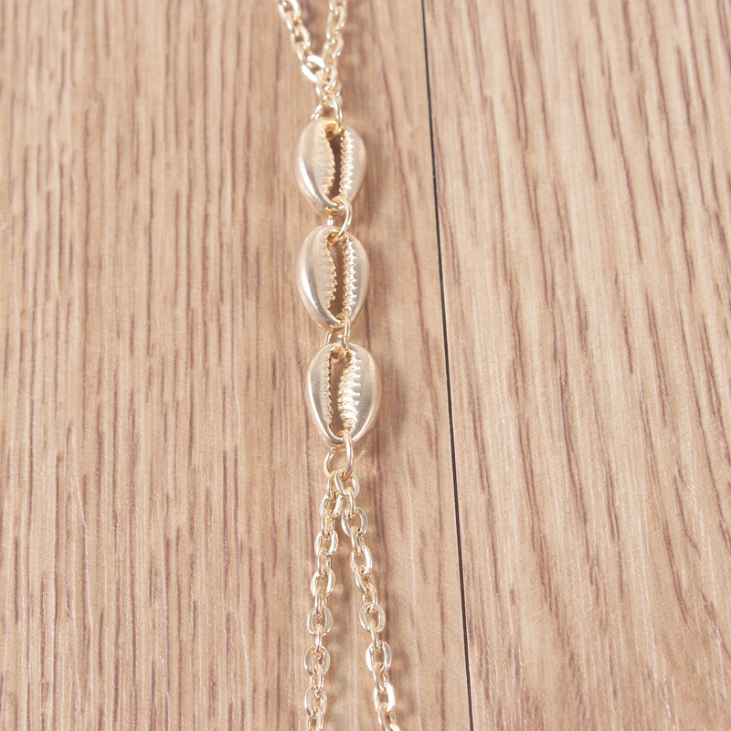 Simple seashell double finger bracelet women