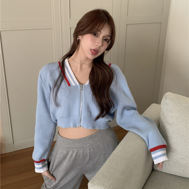 Lazy style short sweater