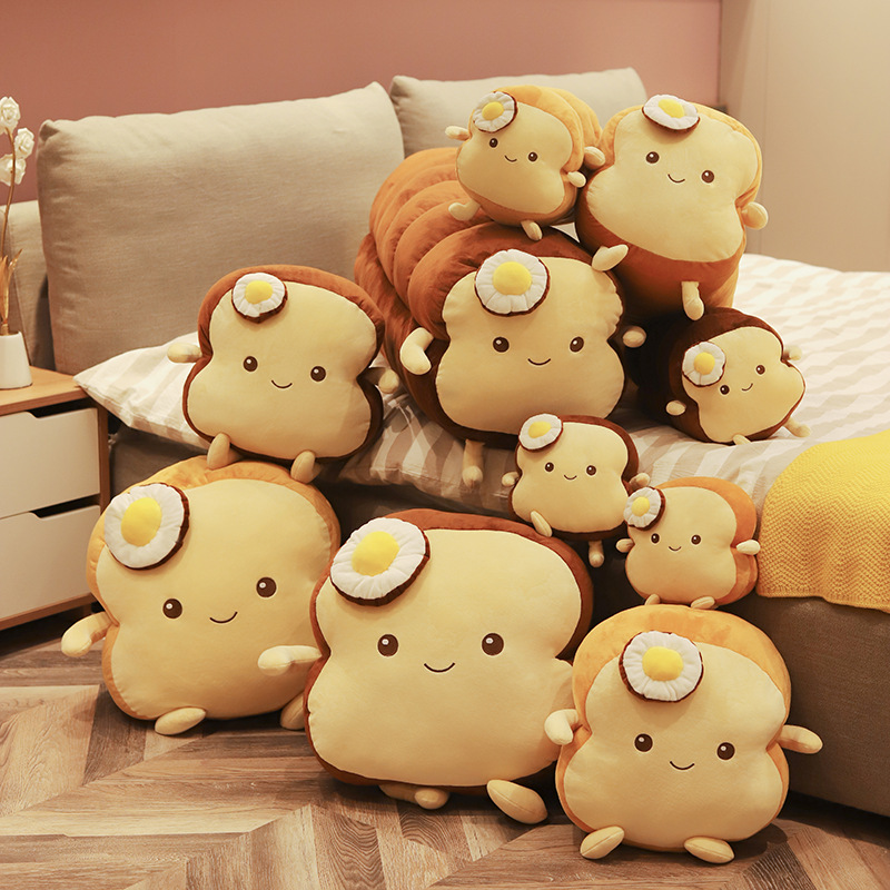 Poached Egg Toast Pillow
