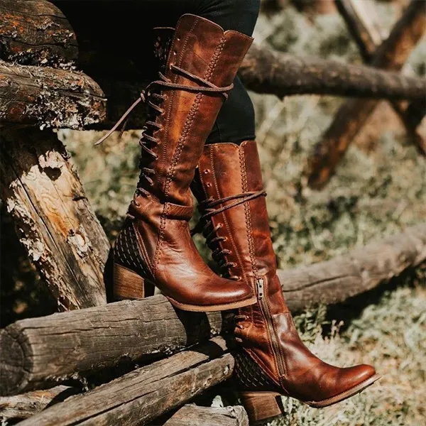 Women's side zip rider boots Bronze 41 - Shop at LoveMi