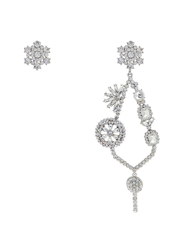 Flower key earrings women