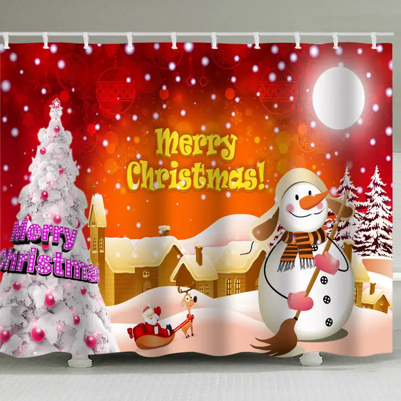 Christmas shower curtain