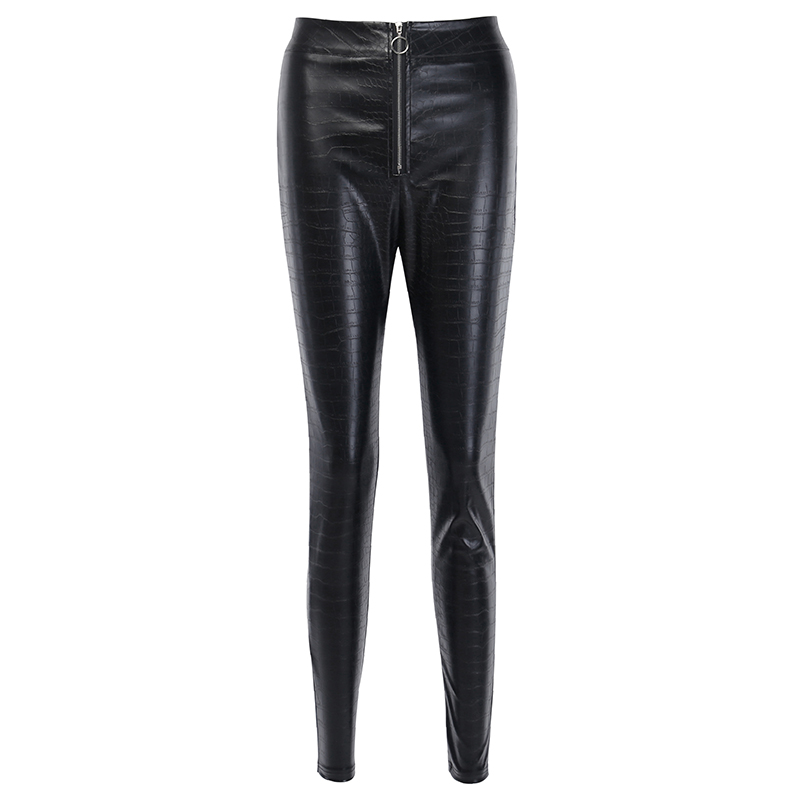 PU leather zip leggings Black - Shop at LoveMi