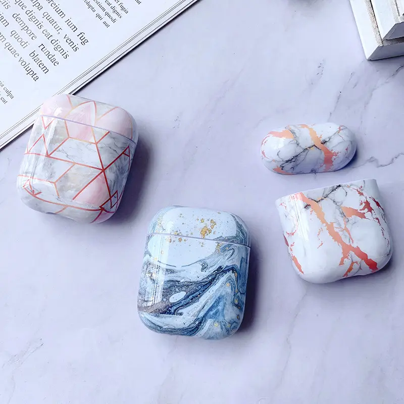 Compatible with Apple, White Marble Case