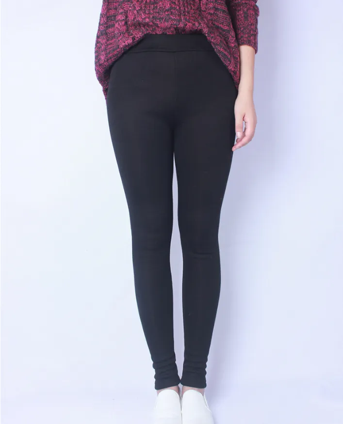 Plus velvet leggings - Black