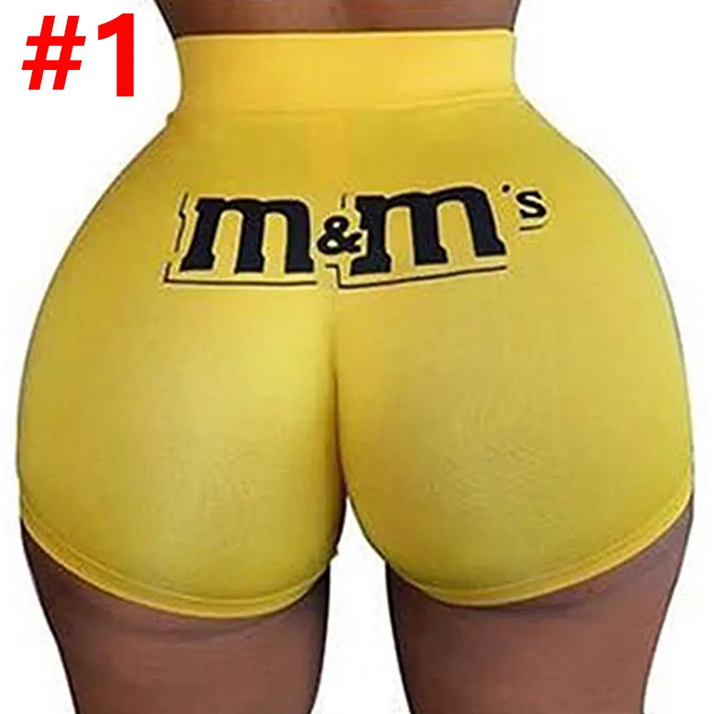 Printed Skinny Shorts Yoga Pants