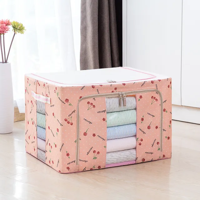 Large Capacity Waterproof Oxford Cloth Storage Box Pink - Shop at LoveMi