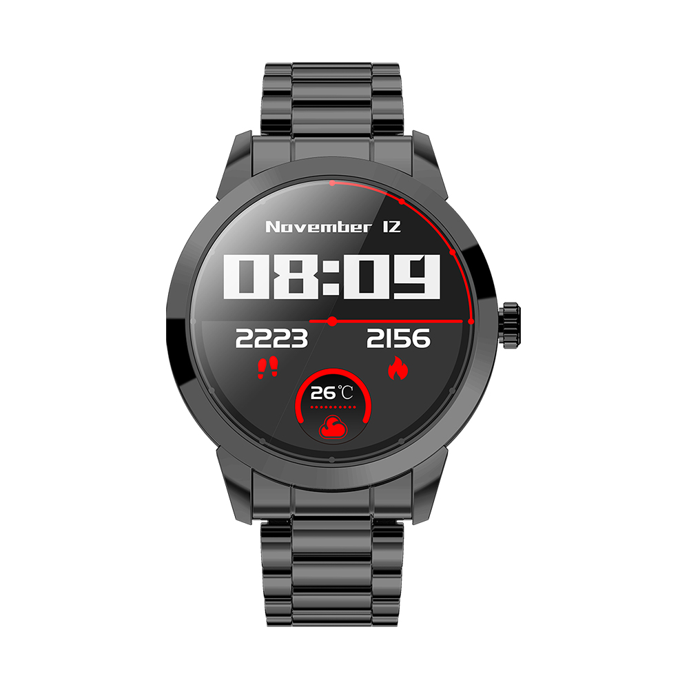  Wholesale Fashion Stainless Steel Pedometer IP68 Waterproof Smart Watch With Blood Pressure and Heart Rate