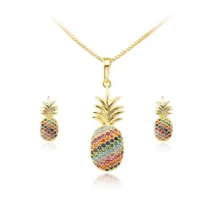 Pineapple pendant earrings - Earrings - View 1