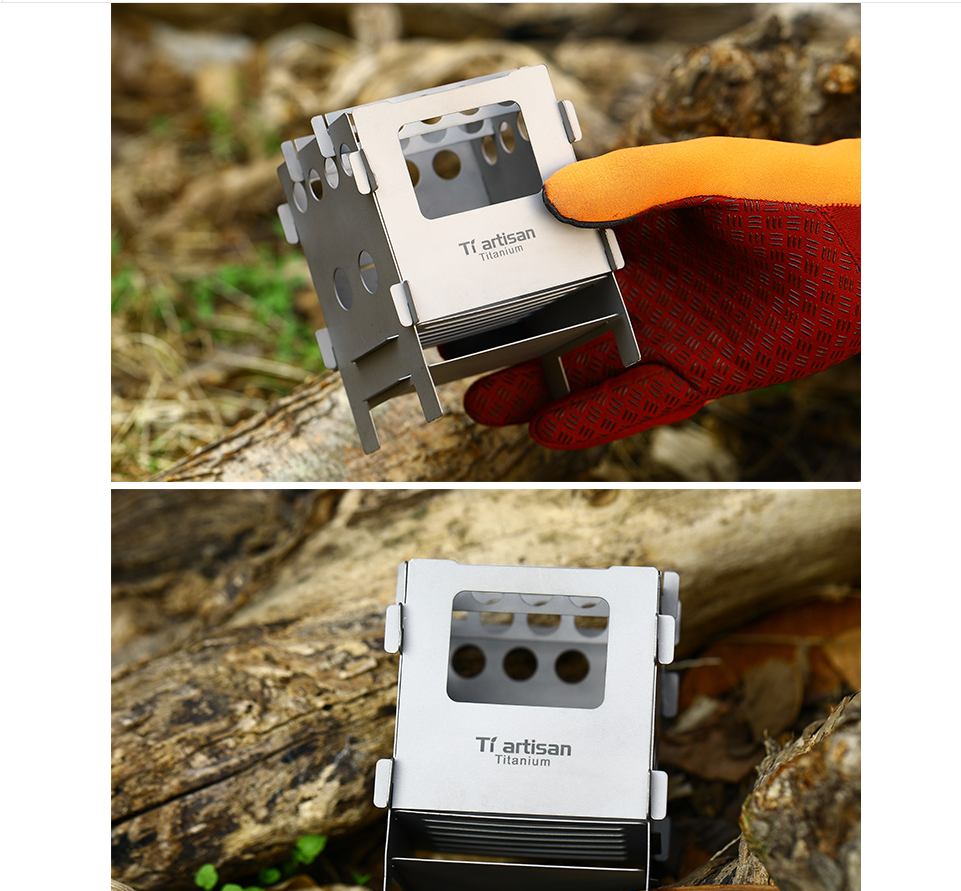 Titanium Foldable Wood Burning Stove