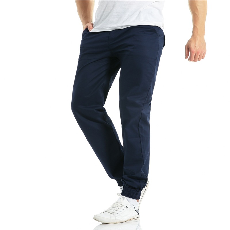 Men's cotton solid color casual pants Harlan trousers