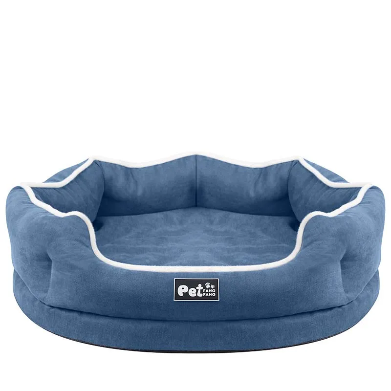 Pet Supplies Memory Foam Warm Sofa Cushion - Blue