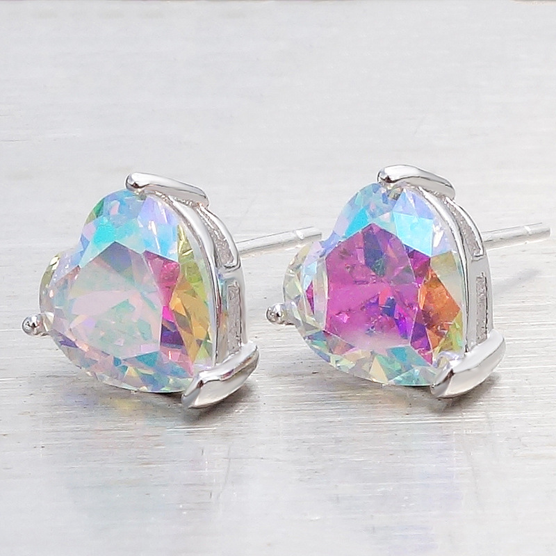 Magpie Spark Color Zircon Fashion Stud Earrings