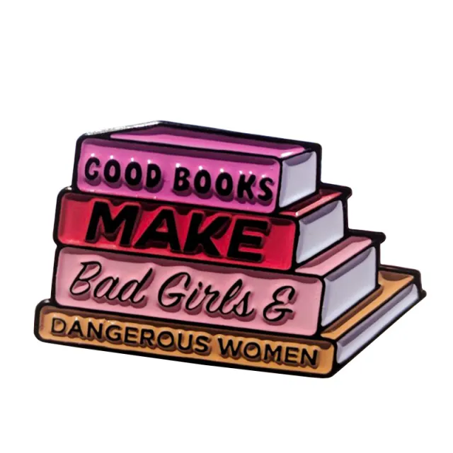 Creative Metal Literature Book Cartoon Brooch 30Mm - Shop at LoveMi