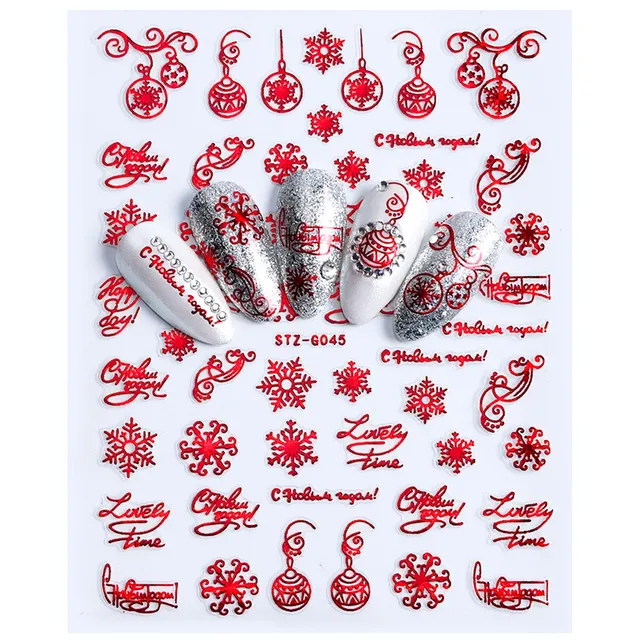 Nail decal jewelry G045 Red - Shop at LoveMi