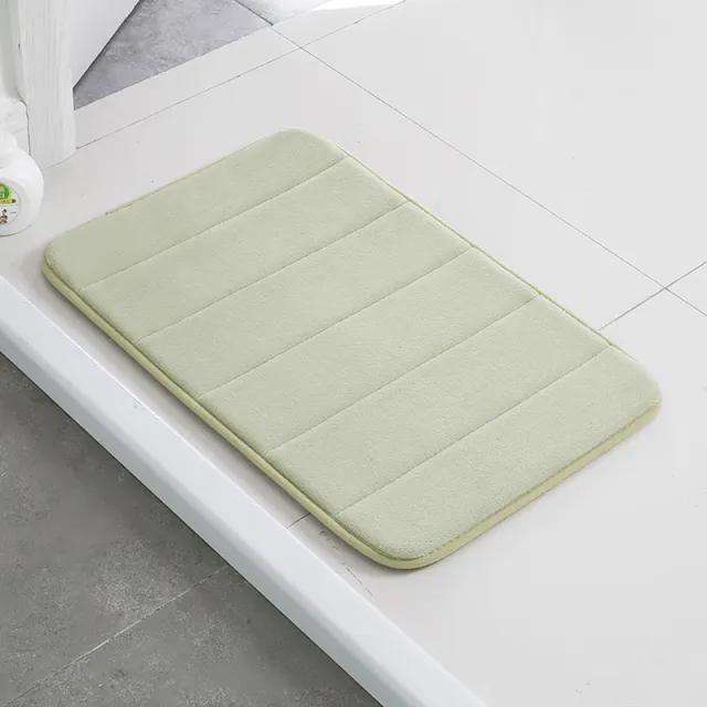 Home Bath Mat Coral Fleece Bathroom Carpet Water Absorption Non slip Memory Foam Absorbent Washable Rug Toilet Floor Mat Green - Shop at LoveMi