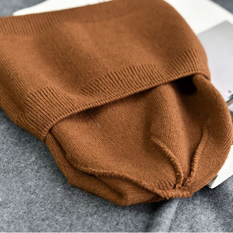 Ladies Hat Winter Pure Color Simple Woolen Cap