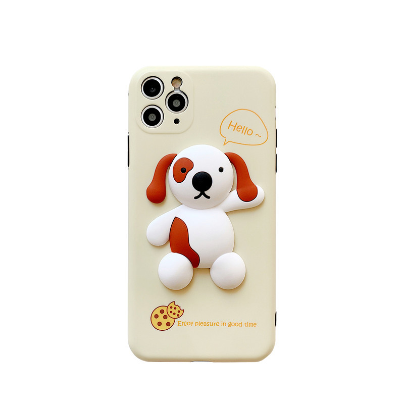 Funda de celular perro caricatura 3D todo incluido