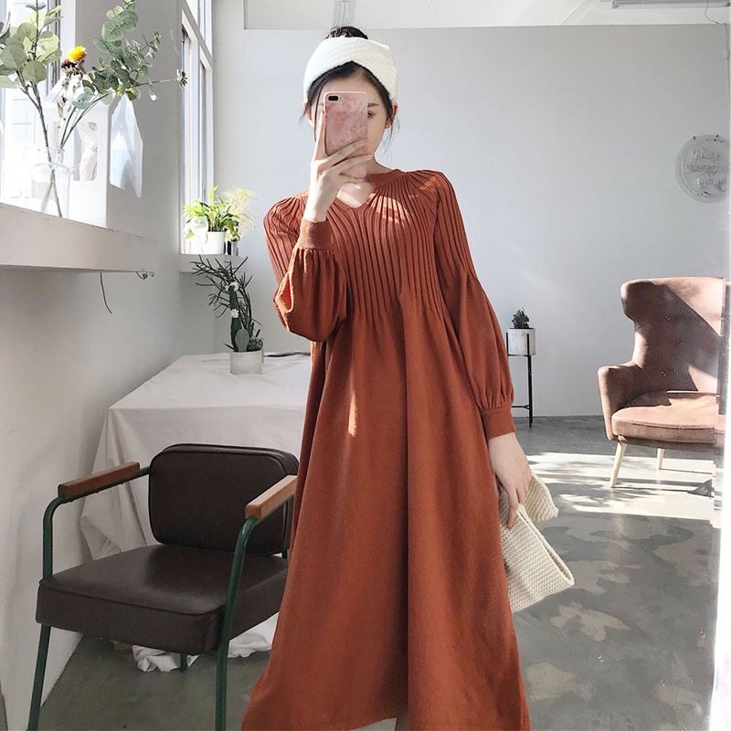 Knitted dress women's Woolen skirt